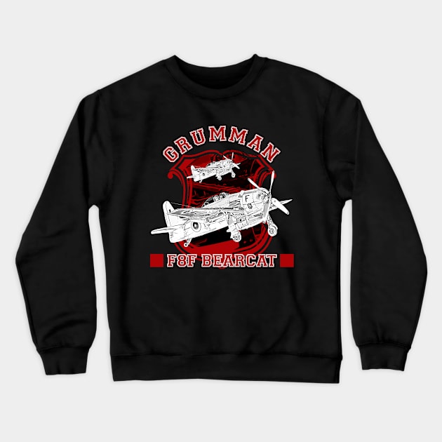 Grumman F8F Bearcat Crewneck Sweatshirt by aeroloversclothing